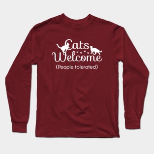 Cats Welcome Long Sleeve T-Shirt